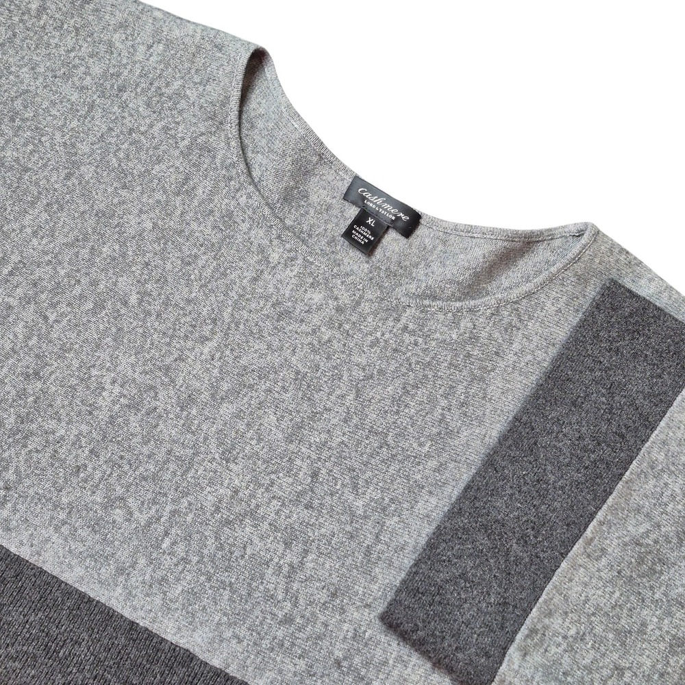 Lord & Taylor‎ Women's XL 100% Cashmere Colorblock Short Sleeve Sweater